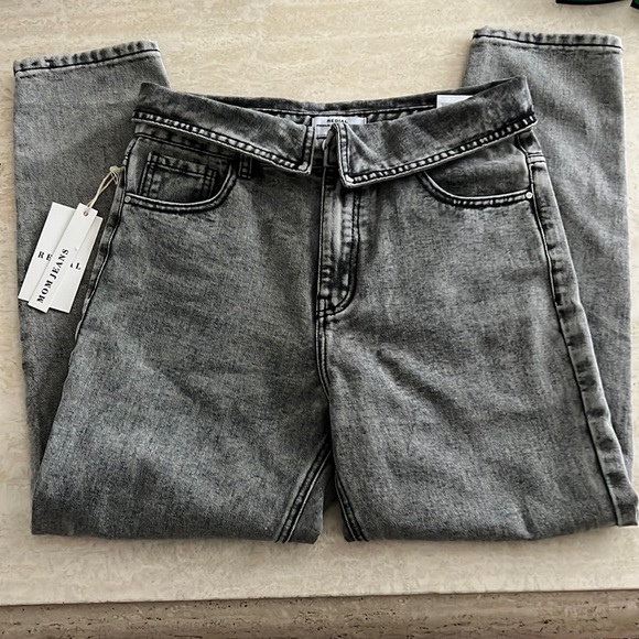 REDIAL Fold Over Mom Jean, Size UK 38/US S - Picture 1 of 3
